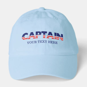 Captain USA Typography Nautical Sailing Hat