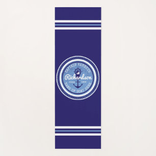 Captain Vintage Nautical Rope Anchor Helm Boat Yoga Mat