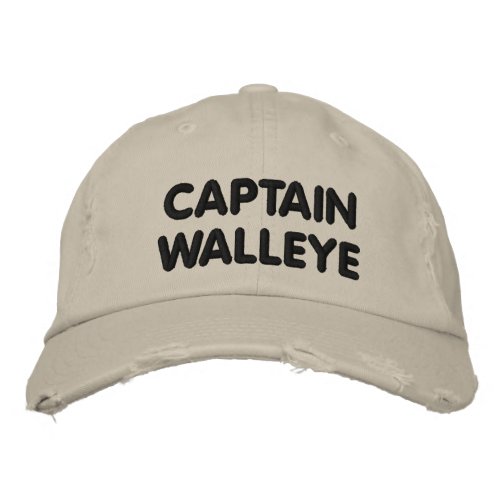 Captain Walleye _ Walleye Fishing Embroidered Baseball Cap