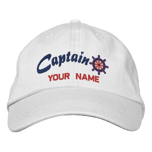 CAPTAIN Wheel Personalized Cap