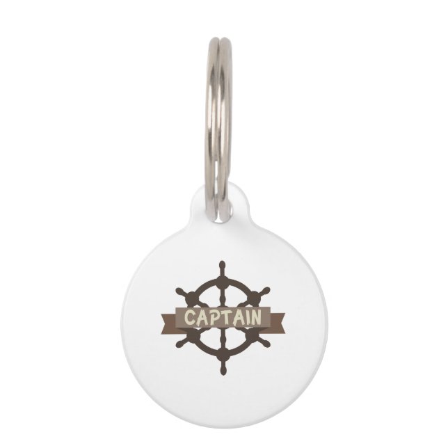 Captain Wheel Pet ID Tag (Front)