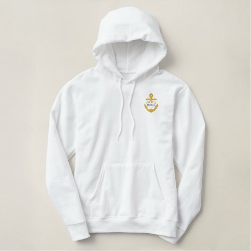 Captain _ With Anchor customizable Embroidered Hoodie