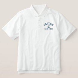 Captain - With Anchor customizable Embroidered Polo Shirt