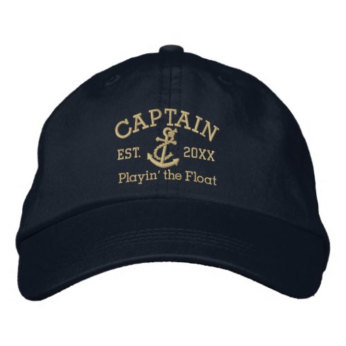 Captain With Anchor Personalized Embroidered Embroidered Baseball Cap