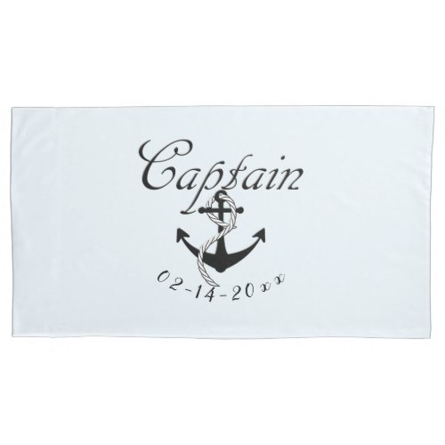 Captain with Anchor Pillow Case