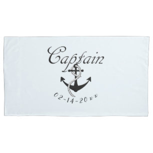 Captain with Anchor Pillow Case