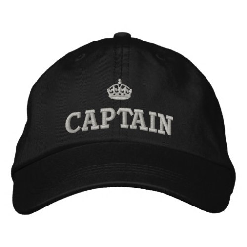 Captain with  crown logo embroidered baseball cap