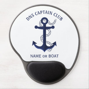 Captain Your Boat Name Gel Mouse Pad