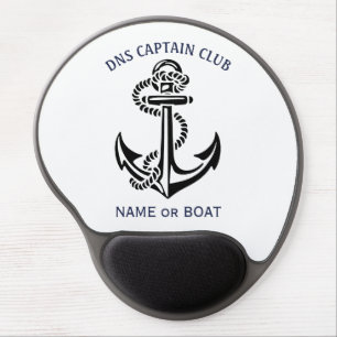 Captain Your Boat Name Gel Mouse Pad