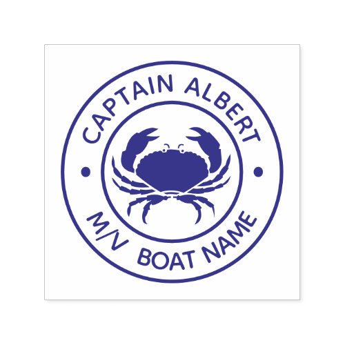 Captain Your Name Crab Self Inking Stamp