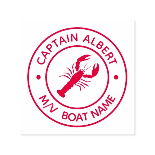 Captain Your Name Lobster Self Inking Stamp
