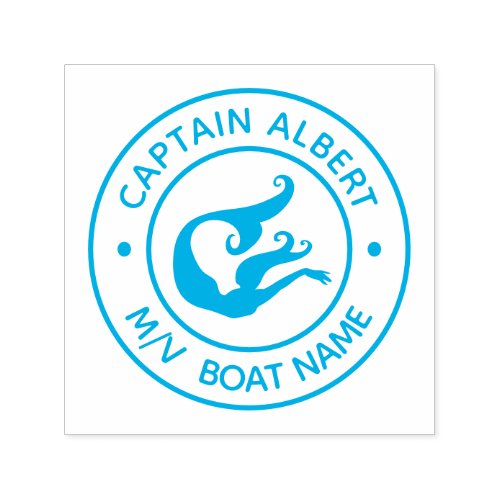 Captain Your Name Mermaid Self Inking Stamp