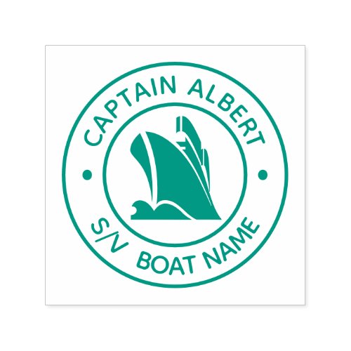 Captain Your Name Ship Self Inking Stamp