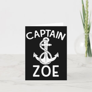 Captain Zoe Ship Boating Sailing Boat Yacht Card