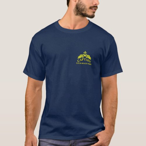 Captains add your boats name T_Shirt