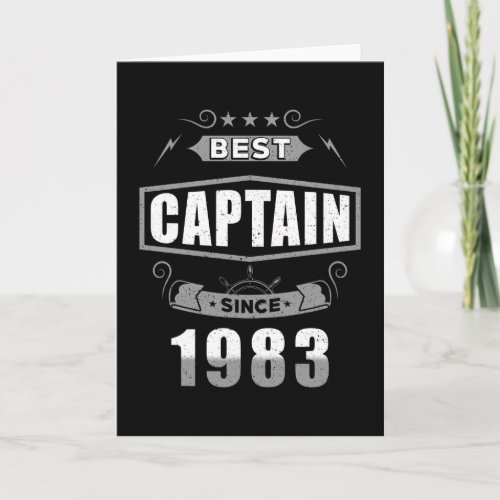 Captains Birthday Best Captain Since 1983 Card