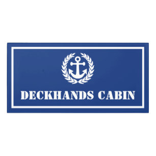 Captains cabin door sign