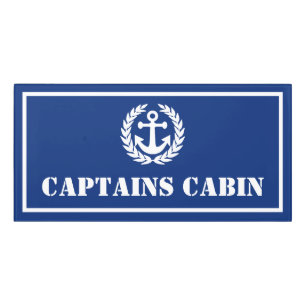 Captains cabin door sign
