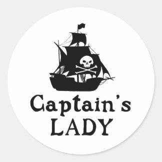 Captain's Lady Classic Round Sticker