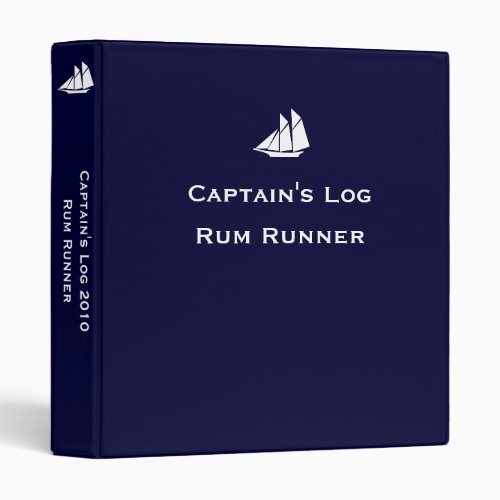 Captains Log  Changeable Year 3 Ring Binder