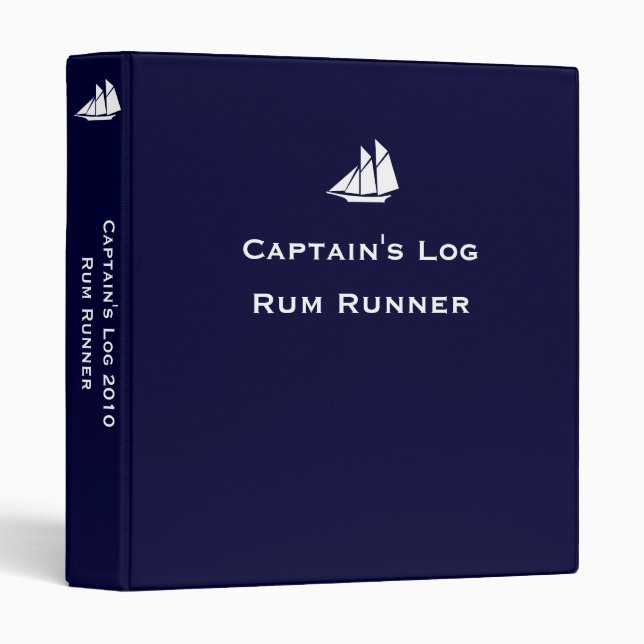 Captain's Log ~ Changeable Year 3 Ring Binder (Front/Spine)