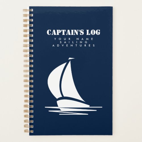 Captains Log custom spiral planner for sailor