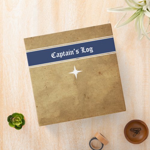 Captains Log Nautical Journal Binder