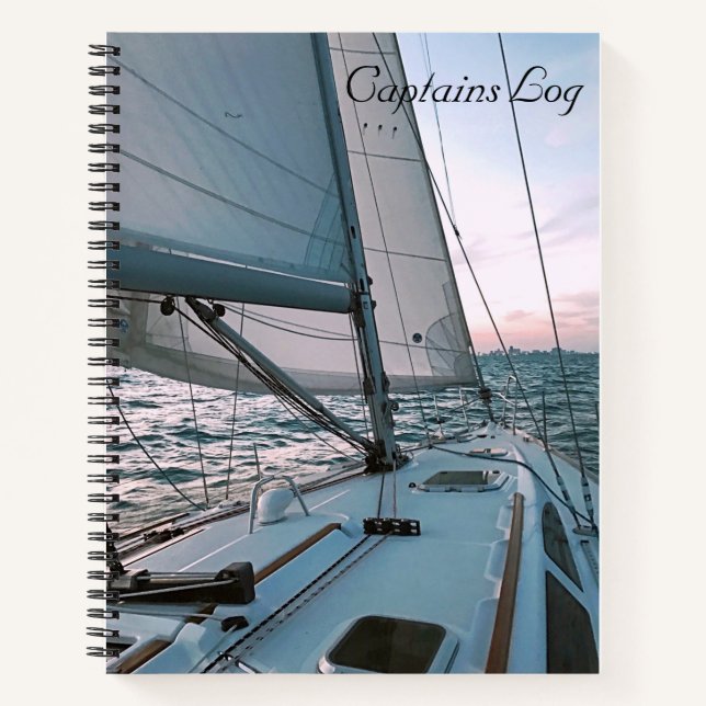 Captains Log Sailboat Notebook (Front)
