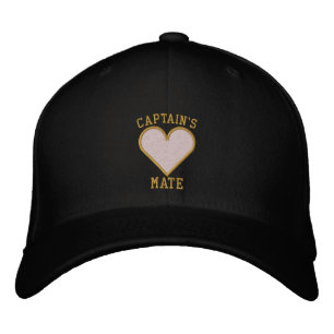 CAPTAIN'S MATE Heart design Embroidered Baseball Cap