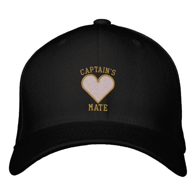 CAPTAIN'S MATE Heart design Embroidered Baseball Cap (Front)