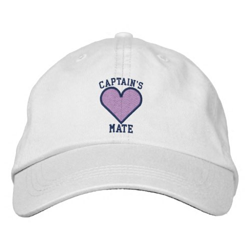 CAPTAINS MATE Heart design Embroidered Baseball Hat