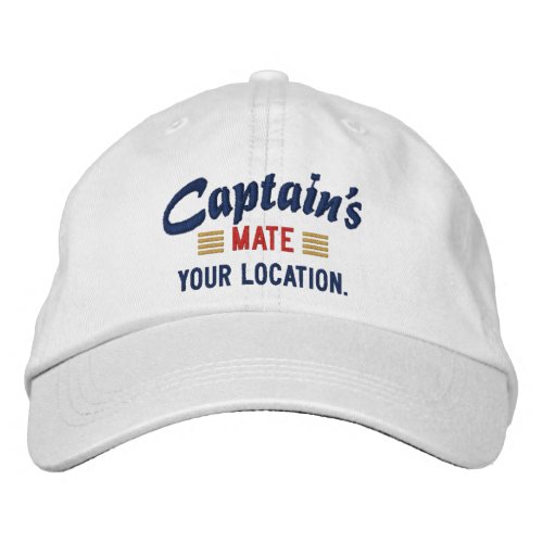 Captains MATE Personalize it Embroidered cap