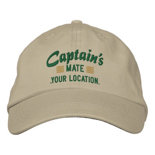 Captains MATE Personalize it Embroidered cap