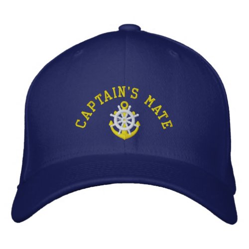 Captains mate sailing embroidered baseball cap
