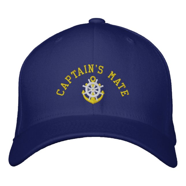 Captains mate sailing embroidered baseball cap (Front)