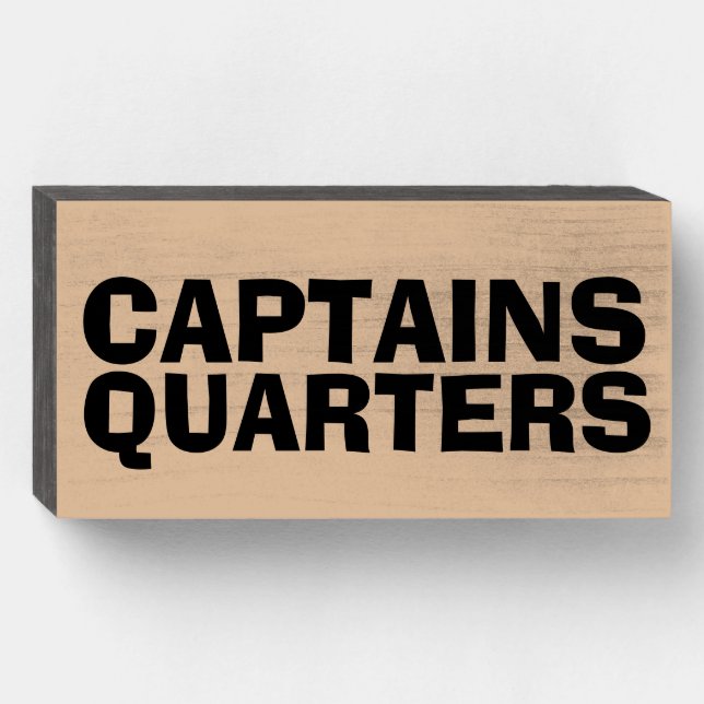 CAPTAINS QUARTERS DAD RUSTIC WOOD SIGN (Front Horizontal)