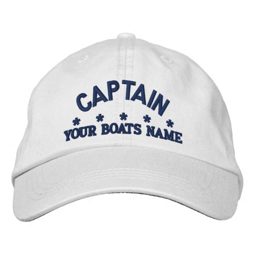 Captains sailing embroidered baseball cap