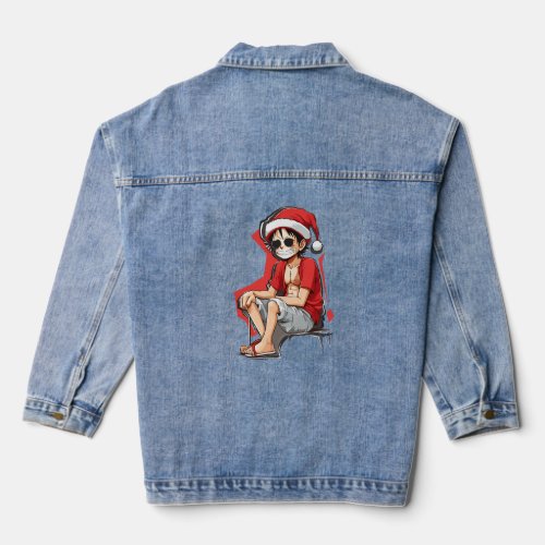 Captains Spirit The Unyielding Journey of Monkey Denim Jacket