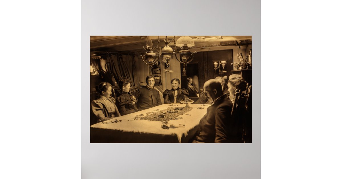 Captain's Table Dinner 1897 Poster | Zazzle
