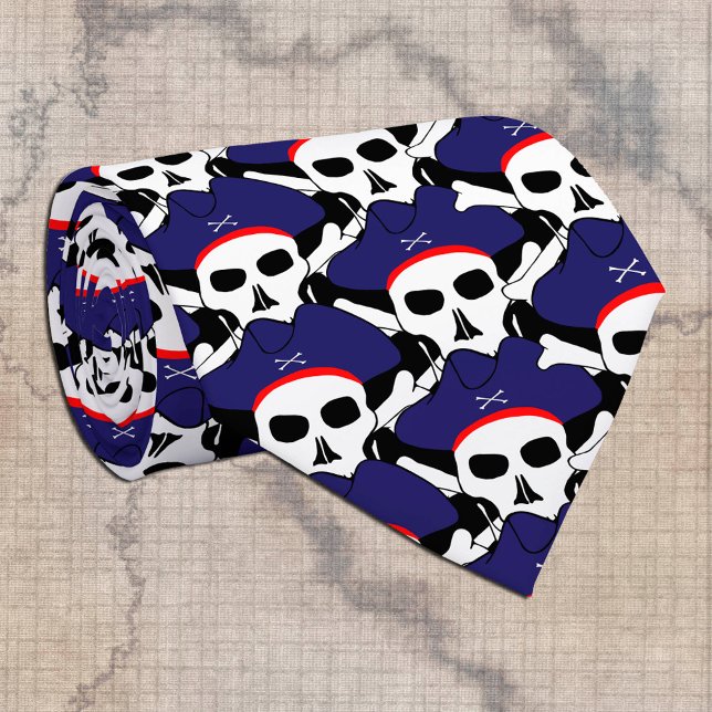 Captains Tie, Pirate skull, pirates flag Neck Tie (Creator Uploaded)