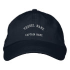 Captains Vessel Embroidered Cap Black