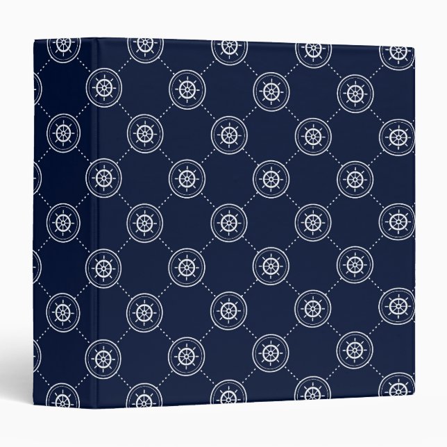 Captain'S Wheel Pattern Binder (Front/Spine)
