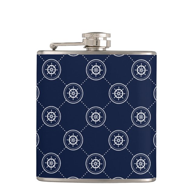 Captain'S Wheel Pattern Flask (Front)