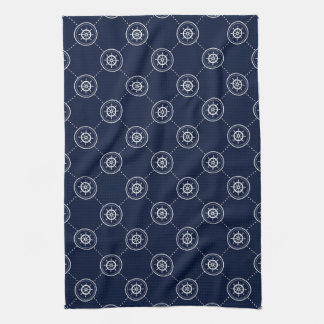 Captain'S Wheel Pattern Kitchen Towel