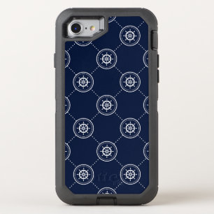 Captain'S Wheel Pattern OtterBox Defender iPhone SE/8/7 Case