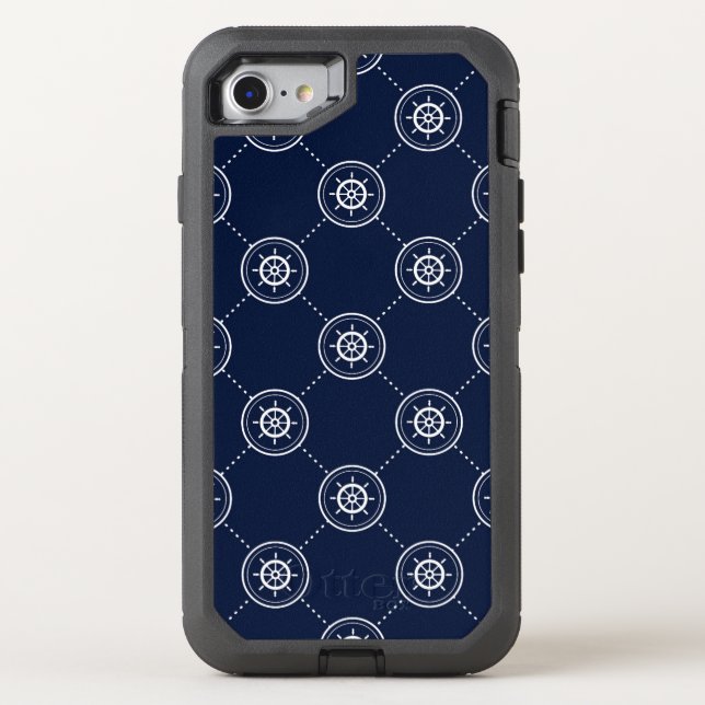 Captain'S Wheel Pattern Otterbox iPhone Case (Back)