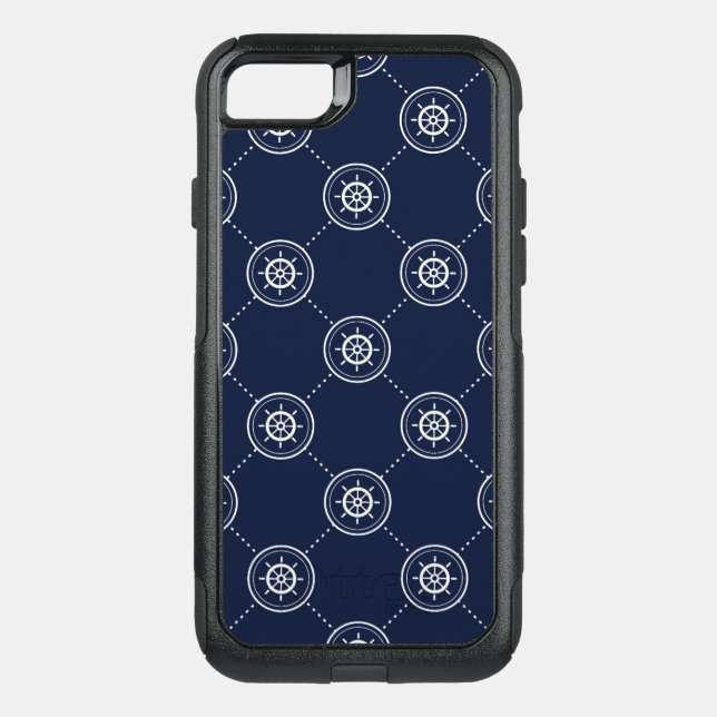 Captain'S Wheel Pattern Otterbox iPhone Case (Back)