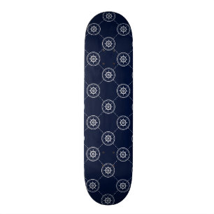 Captain'S Wheel Pattern Skateboard Deck