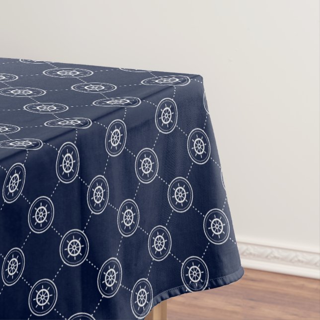 Captain'S Wheel Pattern Tablecloth (In Situ)
