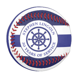 Captains Wheel Years of Service Retirement Baseball